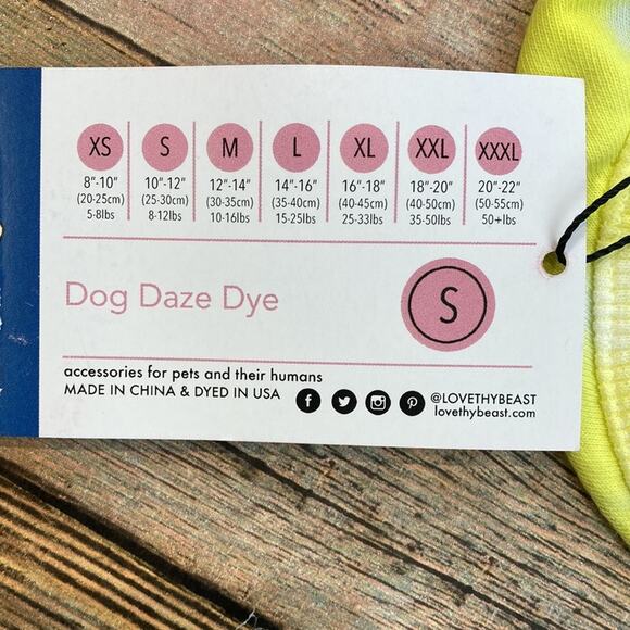 LoveThyBeast Tie-Dye Dog Tee NWT Small - Picture 5 of 5